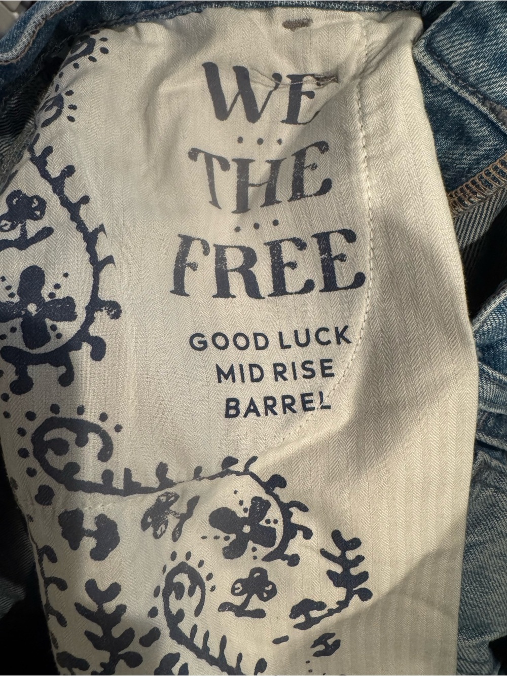 Free People We The Free Good Luck Mid Rise Barrel Jeans - Picture 5 of 6